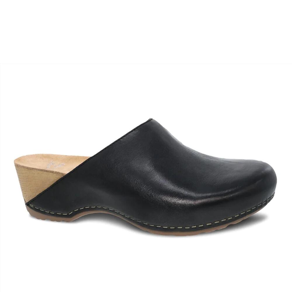 NEW DANSKO women's talulah milled burnished mule in black